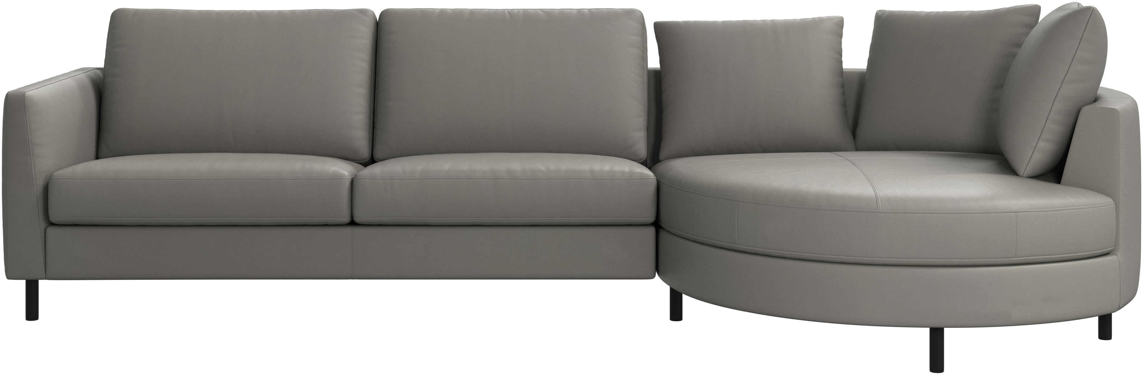 展示品BoConceptボーコンセプト I.D.V 本革レザーカウチソファ